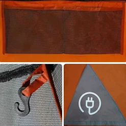 vidaXL Actividades Al Aire Libre-Tienda familiar tipi para 6 personas impermeable naranja