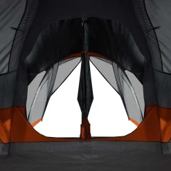 vidaXL Actividades Al Aire Libre-Tienda familiar tipi para 8 personas impermeable gris naranja