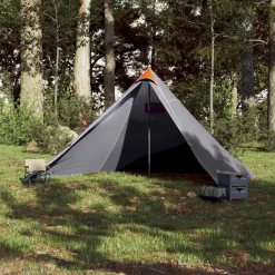 vidaXL Tienda familiar tipi para 7 personas impermeable Gris y naranja Best