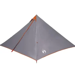 vidaXL Tienda familiar tipi para 7 personas impermeable Gris y naranja Best