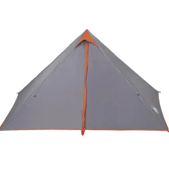 vidaXL Tienda familiar tipi para 7 personas impermeable Gris y naranja Best