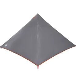 vidaXL Tienda familiar tipi para 7 personas impermeable Gris y naranja Best