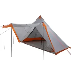 vidaXL Tienda familiar tipi para 8 personas impermeable gris naranja Gris y naranja New