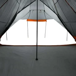 vidaXL Tienda familiar tipi para 8 personas impermeable gris naranja Gris y naranja New