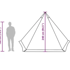 vidaXL Tienda familiar tipi 6 personas tela opaca impermeable blanca Blanco Outlet