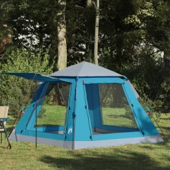 vidaXL Actividades Al Aire Libre-Tienda Instantánea con Lluvias para 3 Personas de Liberación Rápida