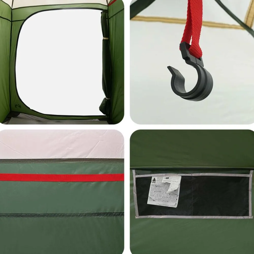 vidaXL Tienda Instantánea 2 Personas Liberación Rápida con techo Verde Hot