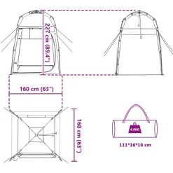 vidaXL Tienda Instantánea 2 Personas Liberación Rápida con techo Verde Hot