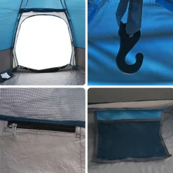 vidaXL Actividades Al Aire Libre-Tienda Instantánea con Cubierta de Lluvia para 4 Personas con Liberación Rápida