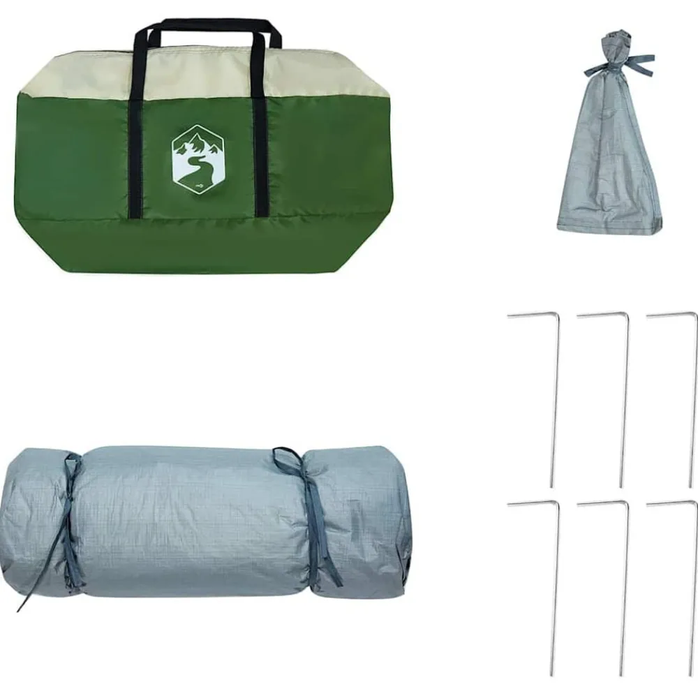vidaXL Tienda interior con techo 291 x 291 x 240 cm tafetán Verde Discount