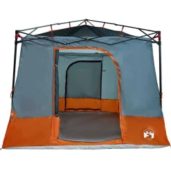 vidaXL Tienda interior 290 x 288 x 234 cm tafetán Gris y naranja Clearance