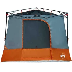 vidaXL Tienda interior 290 x 288 x 234 cm tafetán Gris y naranja Clearance