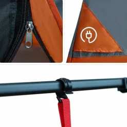 vidaXL Tienda interior 290 x 288 x 234 cm tafetán Gris y naranja Clearance