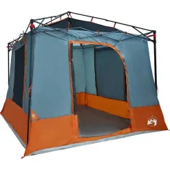 vidaXL Tienda interior 290 x 288 x 234 cm tafetán Gris y naranja Clearance