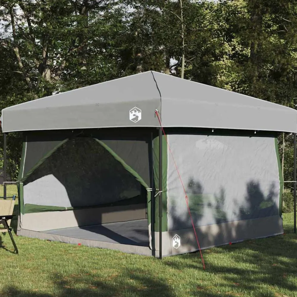 vidaXL Actividades Al Aire Libre-Tienda interior para 7 personas y Gris 300 x 300 x 250 cm