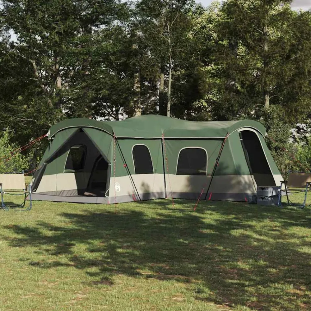 vidaXL Tienda para 16 personas con techo 680 x 510 x 210 cm Verde Hot