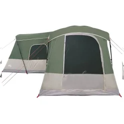vidaXL Tienda para 16 personas con techo 680 x 510 x 210 cm Verde Hot