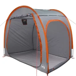 vidaXL Tienda para guardar bicicletas con techo Gris y naranja Clearance