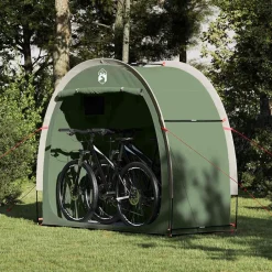 vidaXL Tienda para guardar bicicletas 210 x 90 x 174 cm Verde Outlet