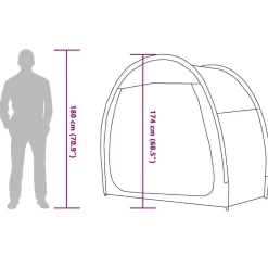 vidaXL Tienda para guardar bicicletas 210 x 90 x 174 cm Verde Outlet