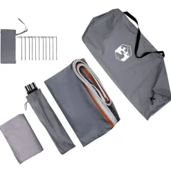 vidaXL Tienda para portón trasero 194 x 180 x 210 cm Gris y naranja New