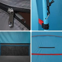 vidaXL Tienda servicio baño impermeable Azul Discount