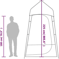 vidaXL Tienda servicio baño impermeable Azul Discount