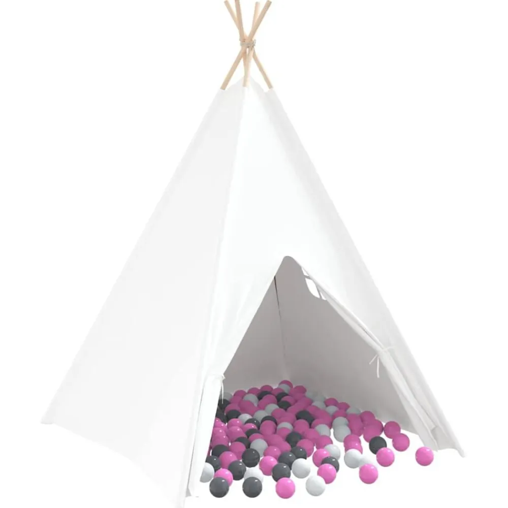 vidaXL Tienda tipi 120 x 120 x 150 cm Tela y Plástico /gris/rosa Clearance
