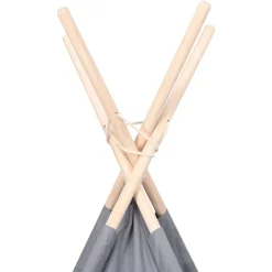 vidaXL Tienda tipi niños y bolsa piel de melocotón 120x120x150cm Gris Outlet