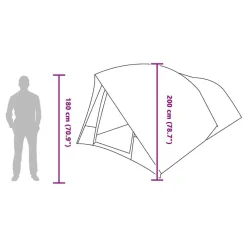 vidaXL Tienda túnel con techo 500 x 348 x 200 cm tafetán Verde Clearance