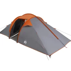 vidaXL Tienda túnel 510 x 240 x 156 cm tafetán Gris y naranja Best