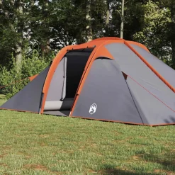 vidaXL Tienda túnel 510 x 240 x 156 cm tafetán Gris y naranja Best
