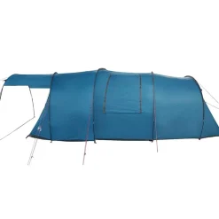 vidaXL Tienda túnel para 4 personas y gris 740 x 370 x 220 cm Azul