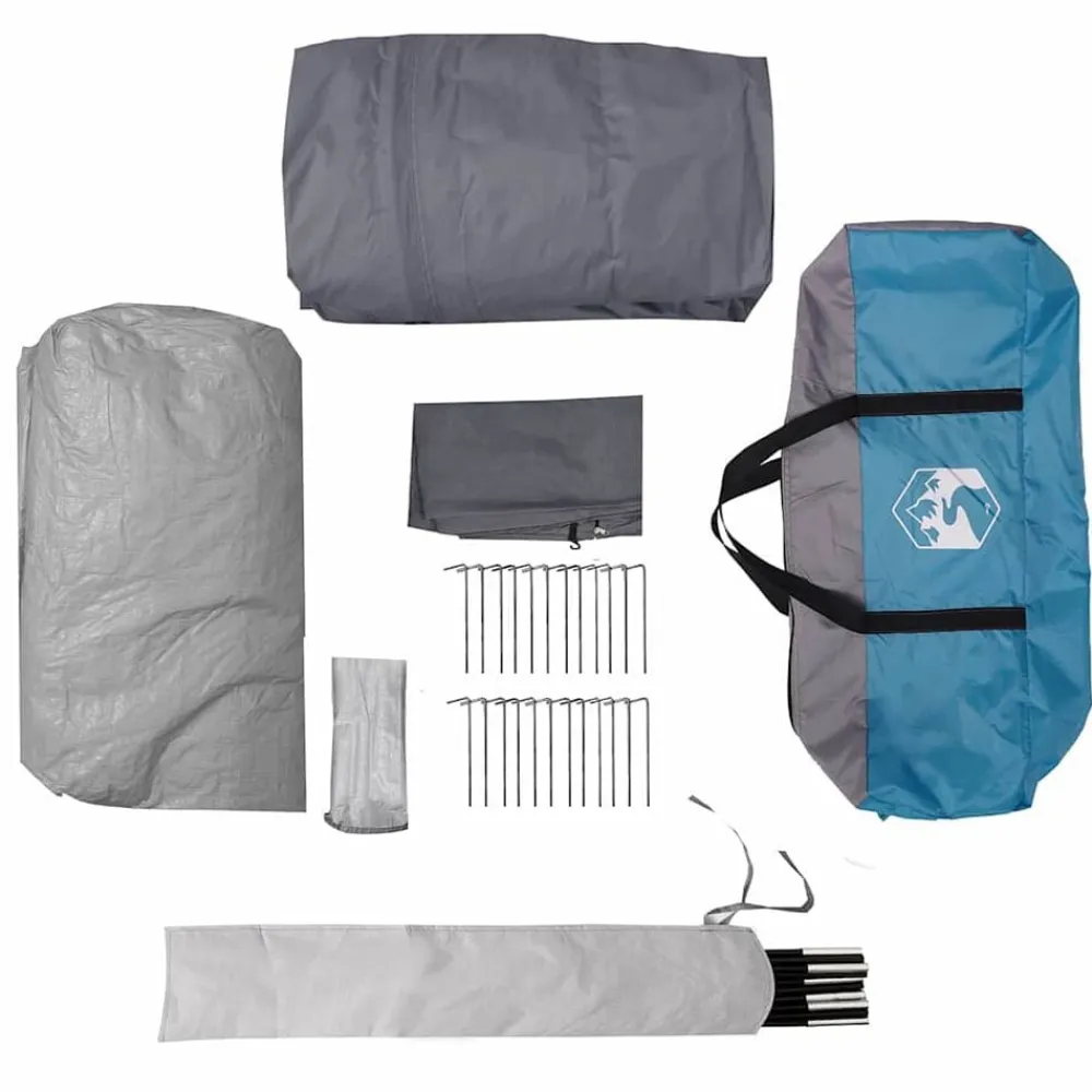 vidaXL Actividades Al Aire Libre-Tienda túnel para 4 personas y gris 778 x 356 x 210 cm