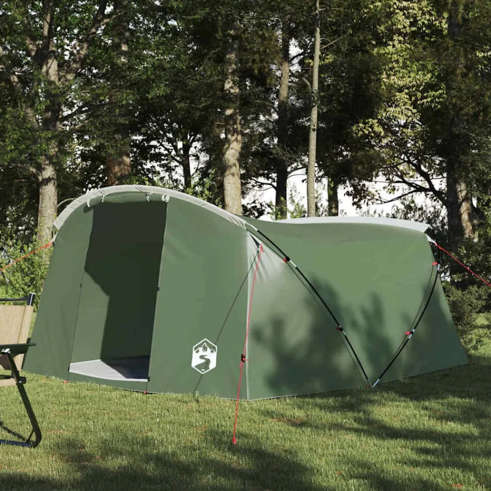 vidaXL Tienda túnel para 4 personas y 318 x 275 x 140 cm Verde Hot
