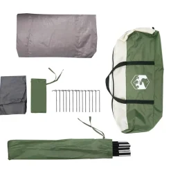 vidaXL Tienda túnel para 4 personas y 318 x 275 x 140 cm Verde Hot