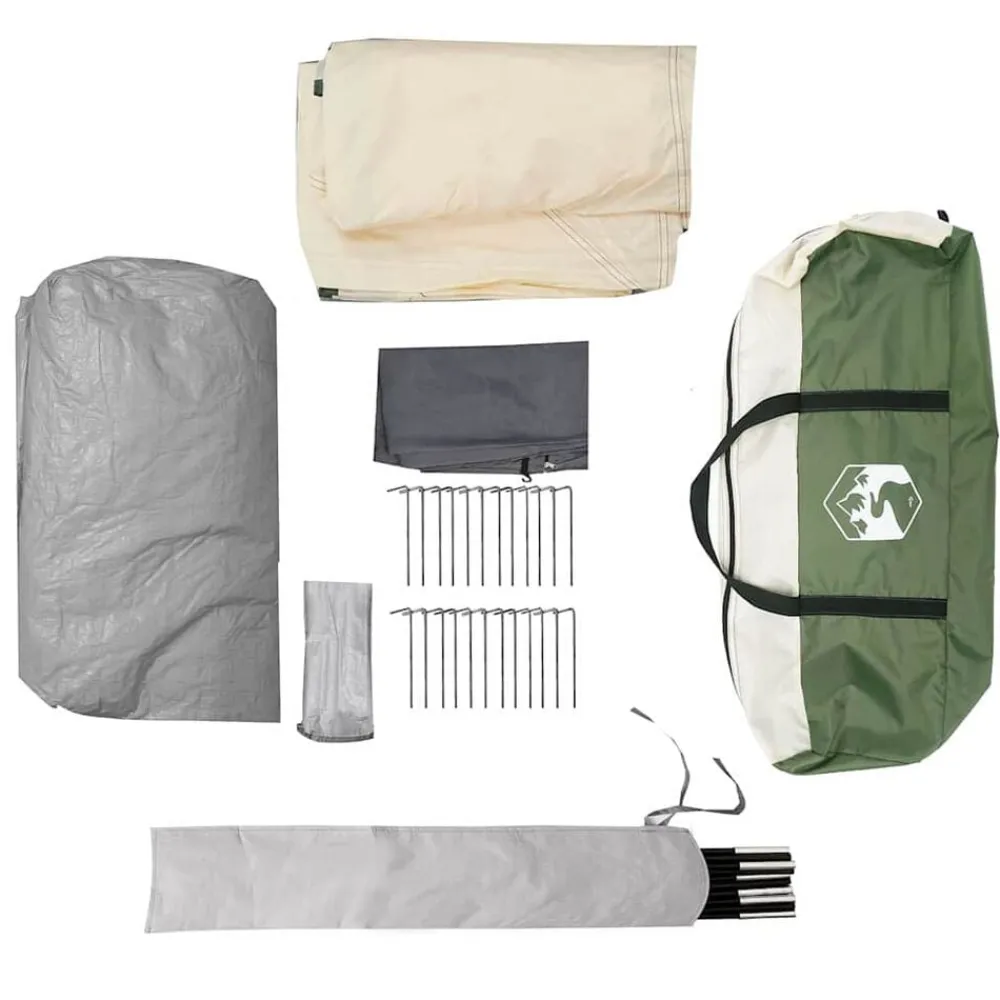 vidaXL Tienda túnel para 4 personas y 778 x 356 x 210 cm Verde Clearance