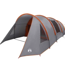 vidaXL Tienda túnel para 4 personas 778 x 356 x 210 cm Gris y naranja Clearance