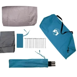 vidaXL Tienda túnel para 4 personas y gris 318 x 275 x 140 cm Azul Clearance