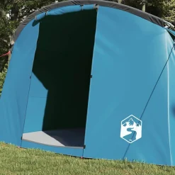 vidaXL Tienda túnel para 4 personas y gris 318 x 275 x 140 cm Azul Clearance