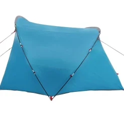 vidaXL Tienda túnel para 4 personas y gris 318 x 275 x 140 cm Azul Clearance