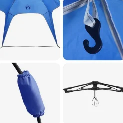 vidaXL Actividades Al Aire Libre-Tiendas instantáneas para 4 personas de liberación rápida