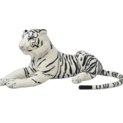 vidaXL Tigre de peluche blanco XXL