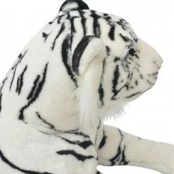 vidaXL Tigre de peluche blanco XXL