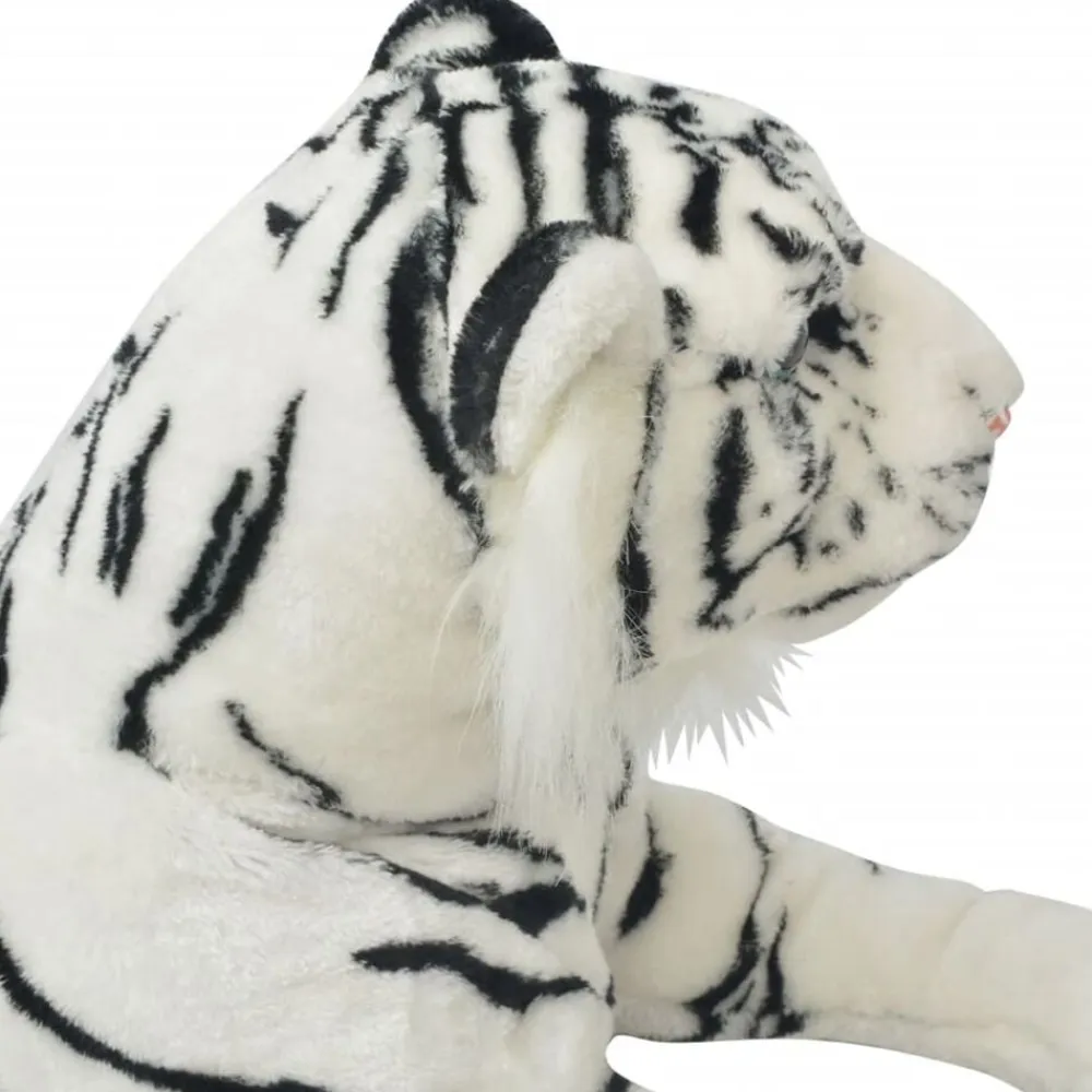 vidaXL Tigre de peluche blanco XXL