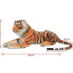 vidaXL Tigre de peluche marrón XXL Clearance