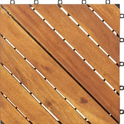 vidaXL Tile de Decking 10 pcs Marrón 30 x 30 cm Madera de Acacia Marr&oacute;n Online