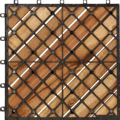 vidaXL Tile de Decking 10 pcs Marrón 30 x 30 cm Madera de Acacia Marr&oacute;n Online