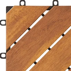 vidaXL Tile de Decking 10 pcs Marrón 30 x 30 cm Madera de Acacia Marr&oacute;n Online