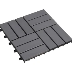 vidaXL Tile de Decking 10 pcs 30 x 30 cm Madera de Acacia Gris Sale